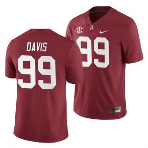 Men's Alabama Crimson Tide #99 Raekwon Davis Crimson 2019 NCAA Home Game College Football Jersey 2403DZMX0